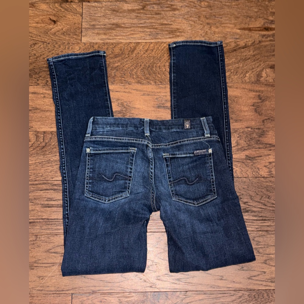7 for All Mankind Kimmie Straight Dark Blue Women's Jeans